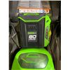 Image 3 : Greenworks 80V Battery Powered Cordless Lawnmower with 2 Batteries and Charger
