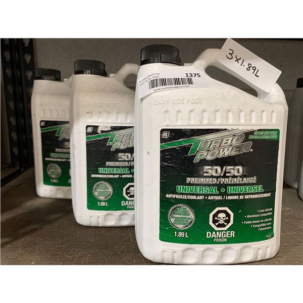 Turbo Power 50/50 Premixed Universal Antifreeze/Coolant -  3x1.89L