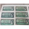 Image 2 : (17) 1954 Canada $1 Paper Bills 