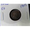 Image 2 : 1908 Newfoundland 5 Cent Coin