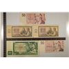 Image 1 : 5 CZECH BILLS:2-1960 10 KORUN, 1-1961 ONE HUNDRED