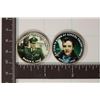 Image 1 : 2-COLORIZED ELVIS PRESELY OVERLAYS ON BU JFK HALF