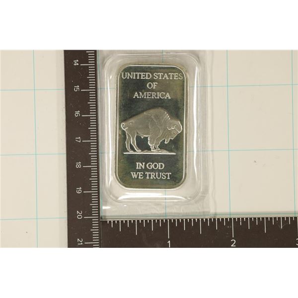 1 TROY OZ .999 FINE SILVER PF INGOT "INDIAN /