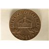 Image 1 : 1911-J GERMAN EAST AFRICA 1 HELLER COIN EF / AU