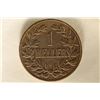 Image 2 : 1911-J GERMAN EAST AFRICA 1 HELLER COIN EF / AU