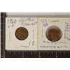 Image 1 : 2 ERROR LINCOLN CENTS: 1960 CLIPPED PLANCHET AND