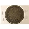 Image 2 : 1881-A GERMAN SILVER 1 MARK COIN .1606 OZ. ASW