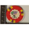 Image 2 : $5 ISLE OF CAPRI CASINO CHIP. BILOXI, MISSISSIPI