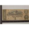 Image 1 : 1864 CONFEDERATE STATES OF AMERICA $5 BANK NOTE.