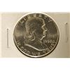 Image 1 : 1958 SILVER FRANKLIN HALF DOLLAR. BU WATCH FOR