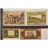 Image 2 : 5 GERMAN 1921 NOTGELDS. CRISP UNC. 20, 25, 50 AND
