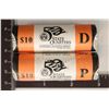 Image 1 : SOLID DATE ROLLS OF 2004 P & D NEVEDA QUARTERS.