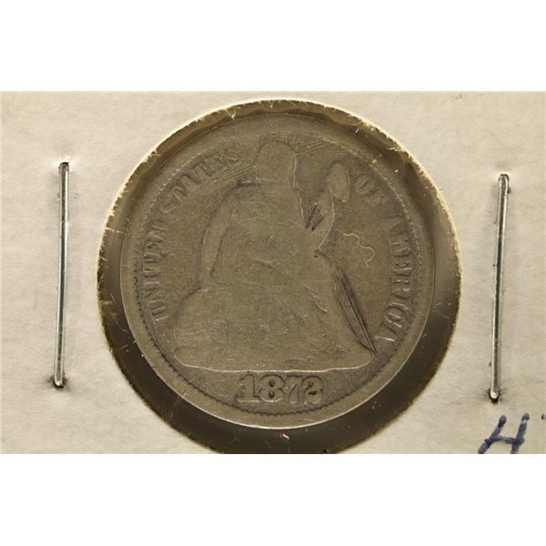 1872 SILVER SEATED LIBERTY DIME WATCH FOR OUR