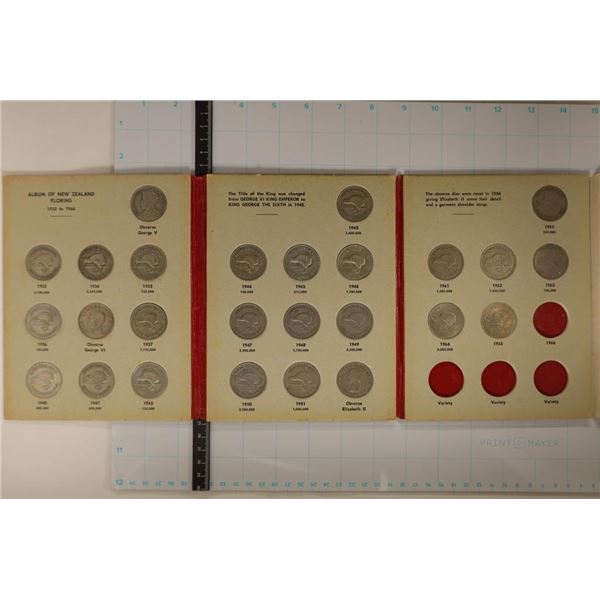 26 NEW ZEALAND COIN COLLELCTION FROM 1933- 1965.