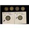 Image 2 : 6 GREAT BRITAIN SILVER 3 PENCE COINS: 1937-1943