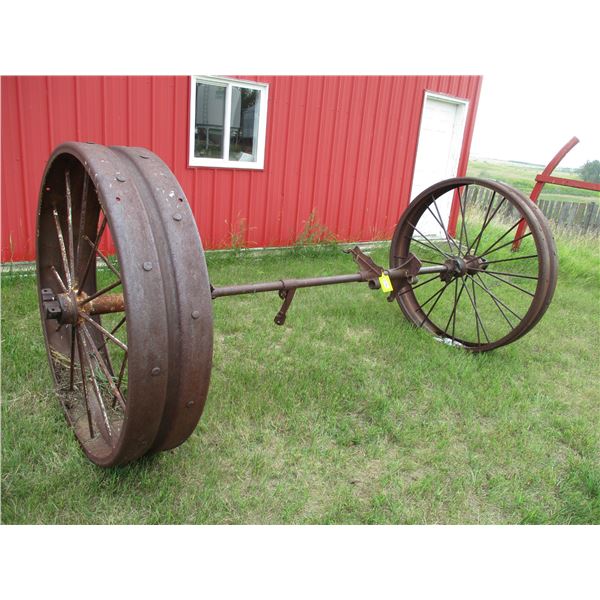 Vintage Steel Wheels and Axel