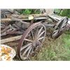 Image 3 : Vintage 4 Wheel Wooden Wagon