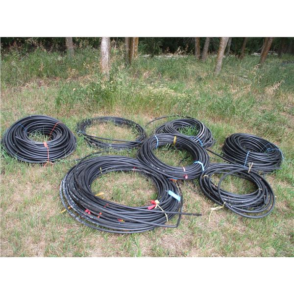 (8) Rolls of 1/2" Poly Tube (Various Lengths - Partials or Used)