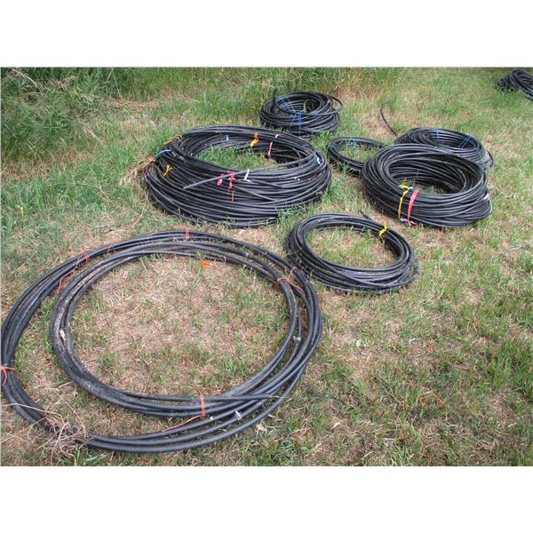 (8) Rolls of 1/2" Poly Tube (Various Lengths - Partials or Used)