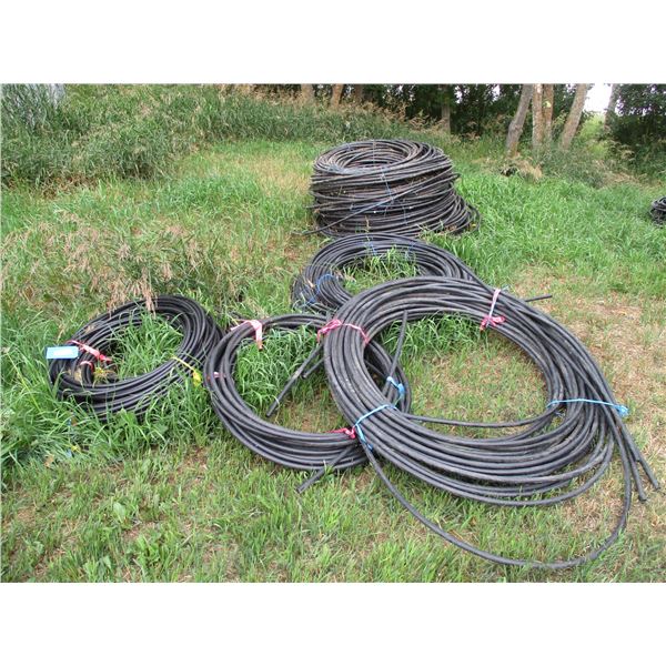 (8) Rolls of 1/2" Poly Tube (Various Lengths - Partials or Used)