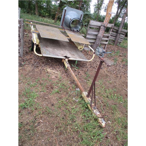 Small Trailer with Tree Wrap with Built on Winch