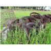Image 9 : Lot of Barbed Wire, Misc. Scrap Iron, Insulator Brackets, Trailer, Vintage Pump Jack