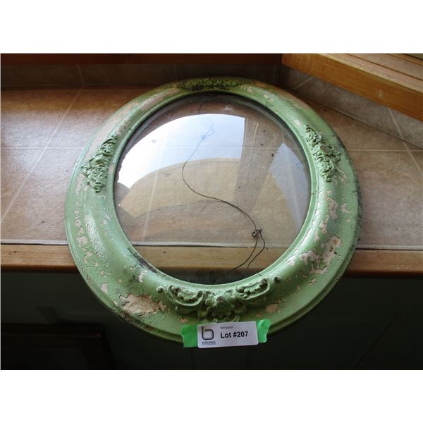 Convex Oval Picture - Framed with Glass (Glass is damaged)