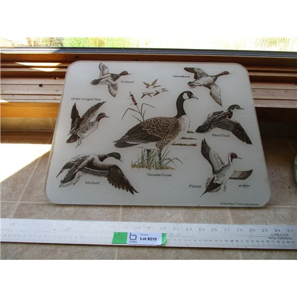 Glass Heat Pad with Birds (20 x 16")