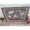 Image 1 : G Braque Reproduction Picture with Frame (27 x 35")