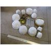 Image 1 : Lot of Misc. Light Fixtures - (11) Globes, (2) Swag Lights
