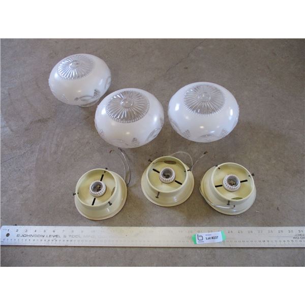 (3) Globes with Fixtures