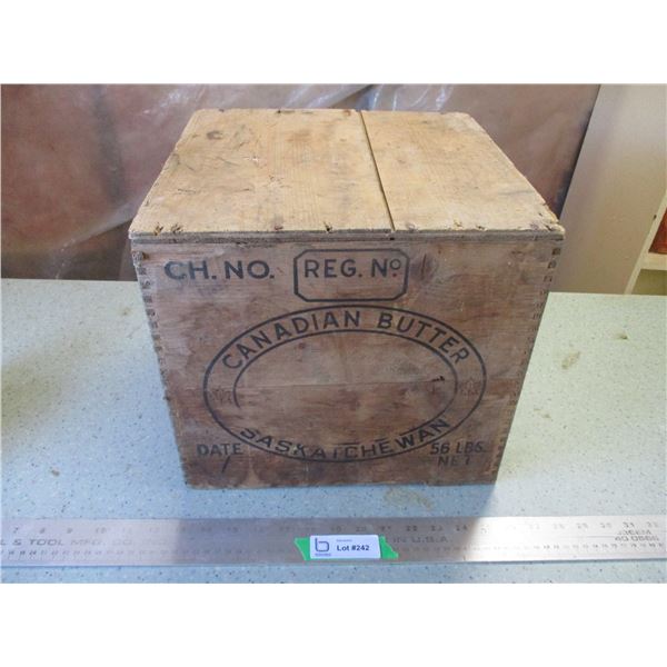 Wooden Canadian Butter Crate