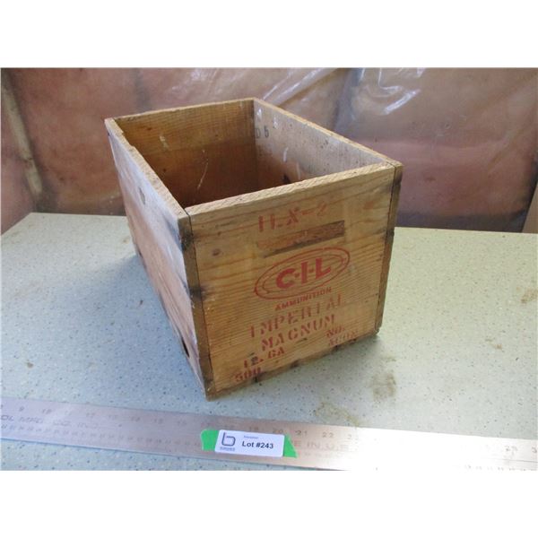 Wooden CIL Ammunition Crate (14" Long)