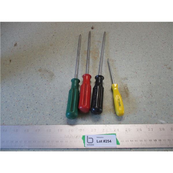 (4) Robertson Screw Drivers