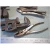 Image 3 : Vintage Pipe Wrench's, Vice Grips, Misc.