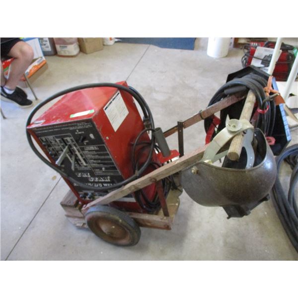 Century Tri-Star 230 A/C-D/C Welder with Accessories (Helmet, Cart, Etc.)