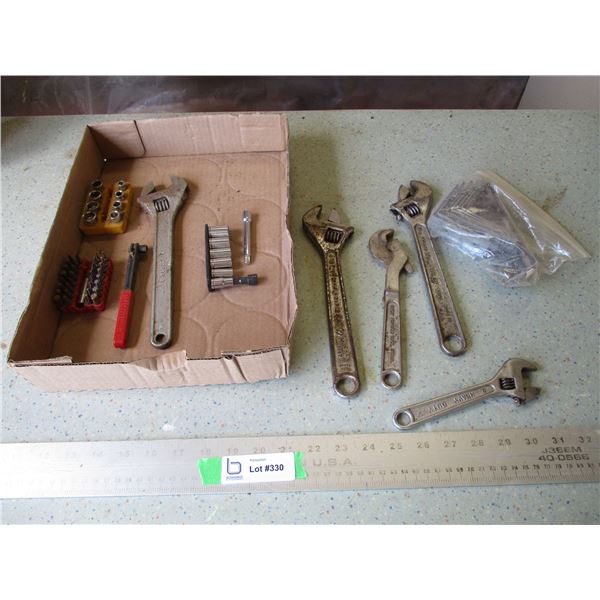 Crescent Wrenches, Brackets, Small Sockets