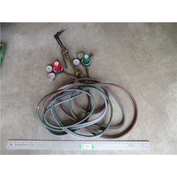 Acetylene and Oxygen Gauges and Torch