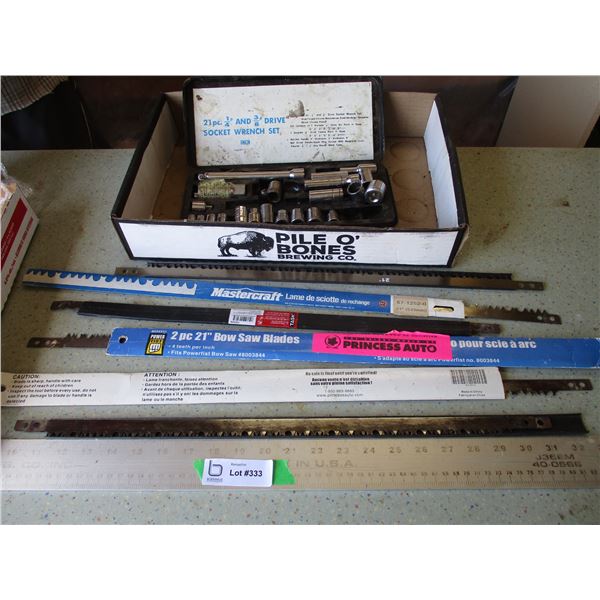 Bow Saw Blades, Partial Socket Set
