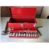 Image 1 : Red Tool Box with Misc. Socket Sets