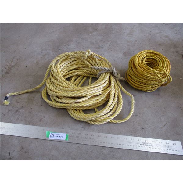 (2) Thin Rolls of Yellow Rope