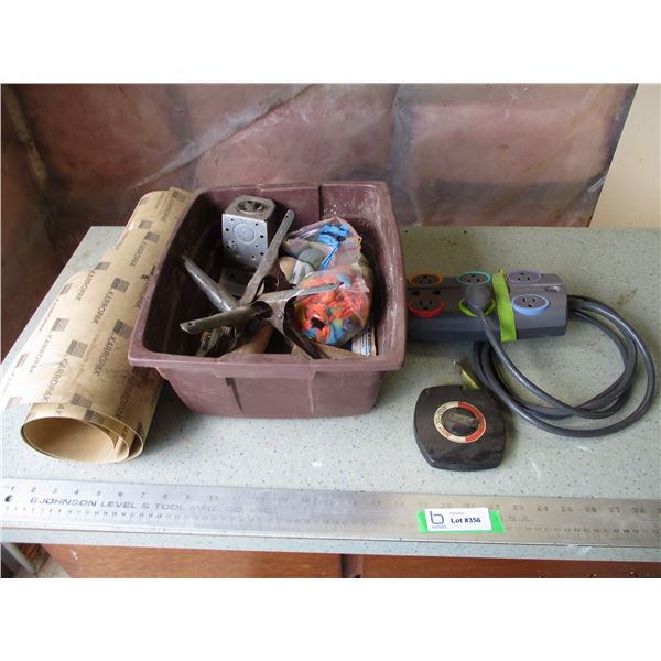 Power Bar, 100' Lufkin Tape Measure, Misc. Sand Paper