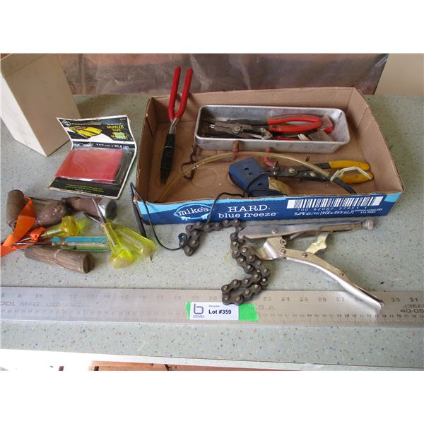 Snap Ring Pliers, Filter Wrench, Misc.
