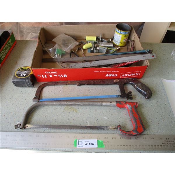 Hacksaws, Tape Measure, Misc.