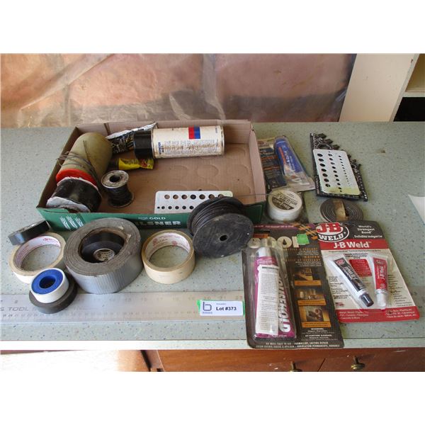 Permatex Gasket Maker, Tie Wire, JB Weld, Goop, Gauges, Various Tapes, Misc.