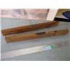 Image 1 : (2) 2' Vintage Wooden Level