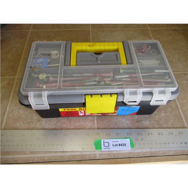 Small Plastic Tool Box with Contents