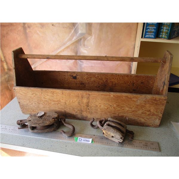 Carpenters Tool Box with (2) Pulleys