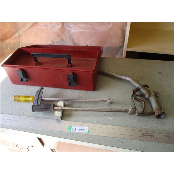 Plastic Tool Box with Bowser Nozzle & (2) Torque Wrench's