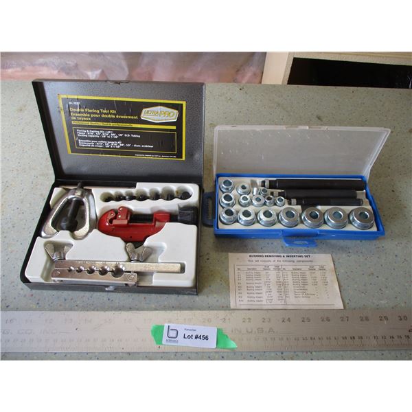 Flaring Tool, Double Flaring Tool Kit with Bushing Remover Insert Set